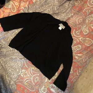 crop top black cardigan